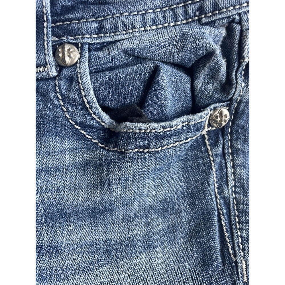 Miss Me Jeans Women’s 28 Bootcut JP5519B Embroidered Cross Bling Pocket JP5519B - Picture 5 of 13